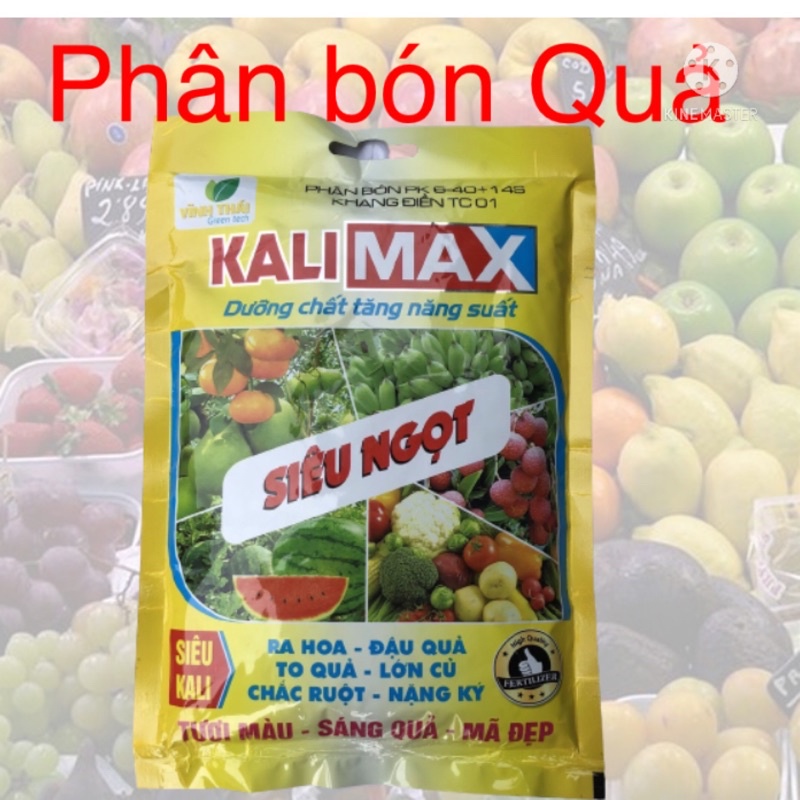 Phân Siêu Kali trắng, Kali max siêu ngọt túi 1kg chuyên dùng cây ăn quả, cây lấy củ