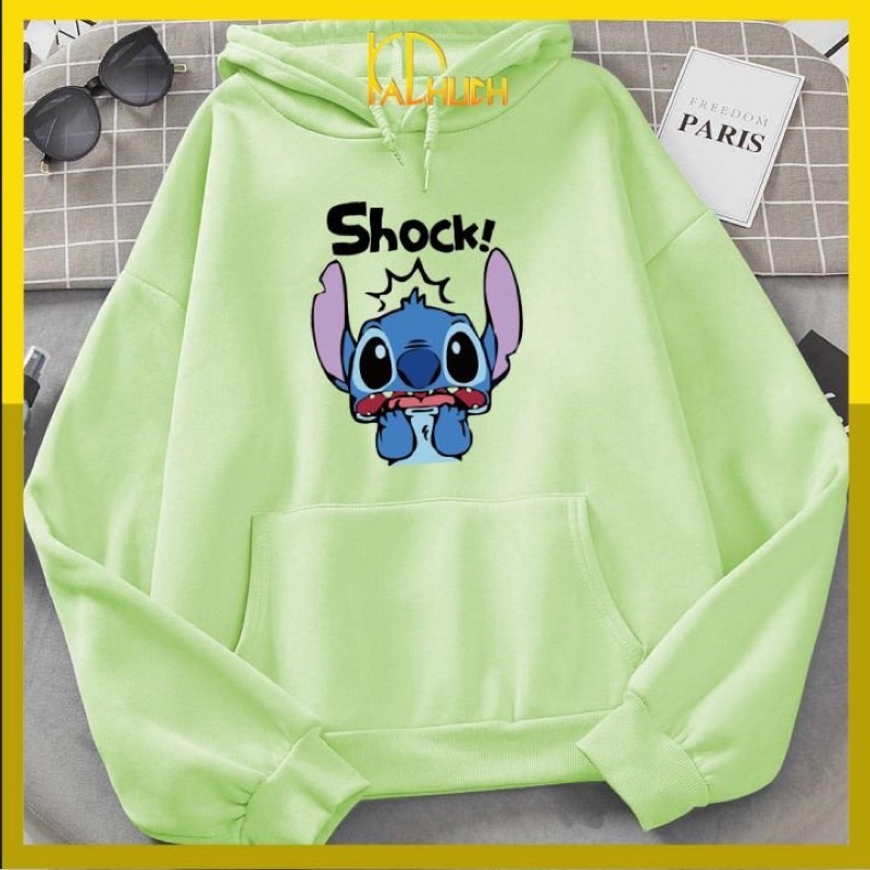 Áo hoodie stitch shock nam nữ nhiều màu vải nỉ