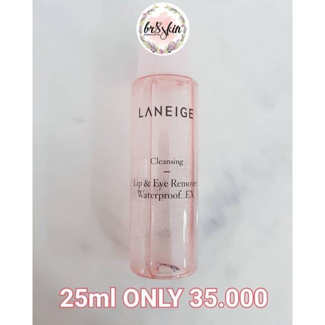 (hàng Mới Về) Dung Dịch Tẩy Trang Laneige Chống Thấm Nước Dung Tích 25ml Tiện Dụng Cho Du Lịch