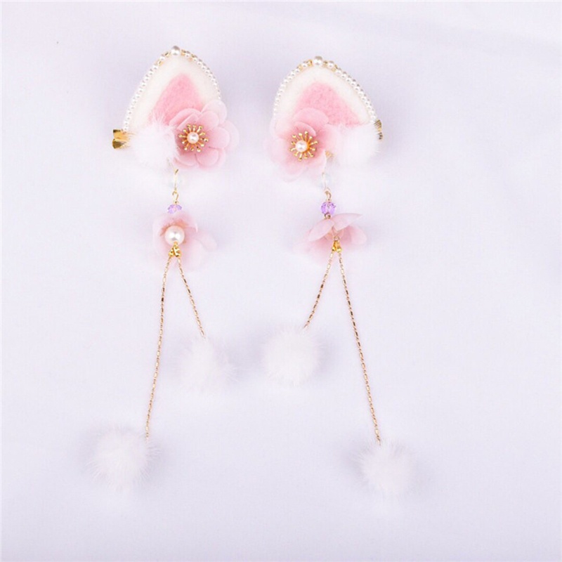 1 Cặp Kẹp Tóc Hình Thỏ Phong Cách Lolita Dễ Thương Dành Cho Bé Gái