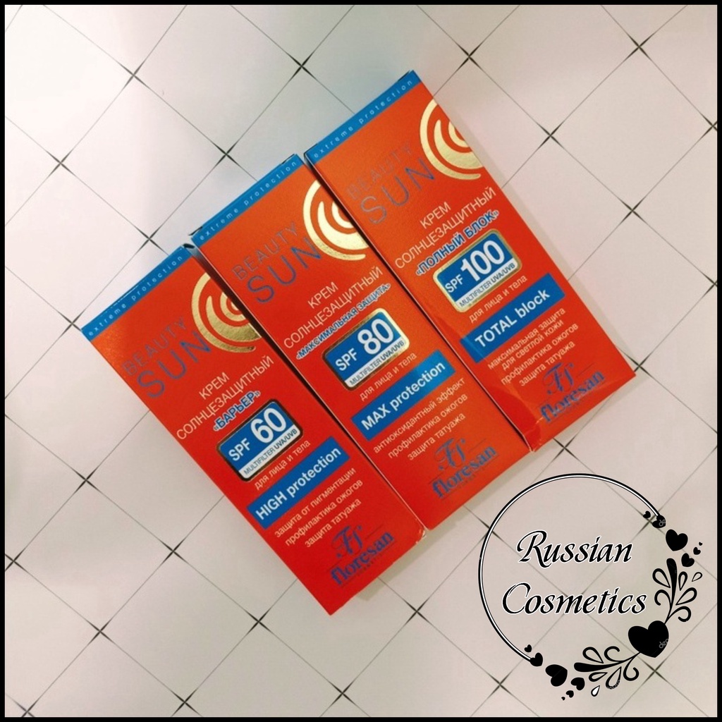 Kem chống nắng Floresan "Beauty Sun" SPF 60,80,100 - Nga