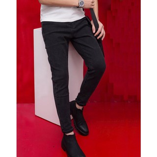 Quần Jean Nam Đen Trơn Quần Jean Nam Hàn Quốc [ảnh thật] shop01
