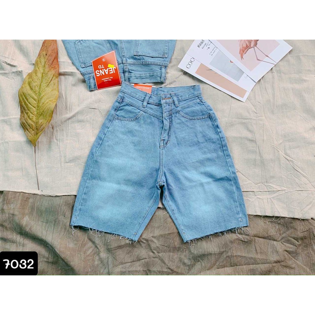 Quần shorts ngố jeans viền đai cap cao nữ ulzzang Fmstyle Saigon 20LJU11TD3001 | BigBuy360 - bigbuy360.vn
