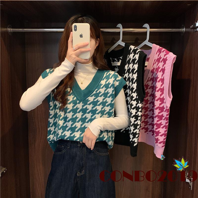 Áo Nữ Không Tay Cổ Chữ V Họa Tiết Hình Học Thời Trang | BigBuy360 - bigbuy360.vn