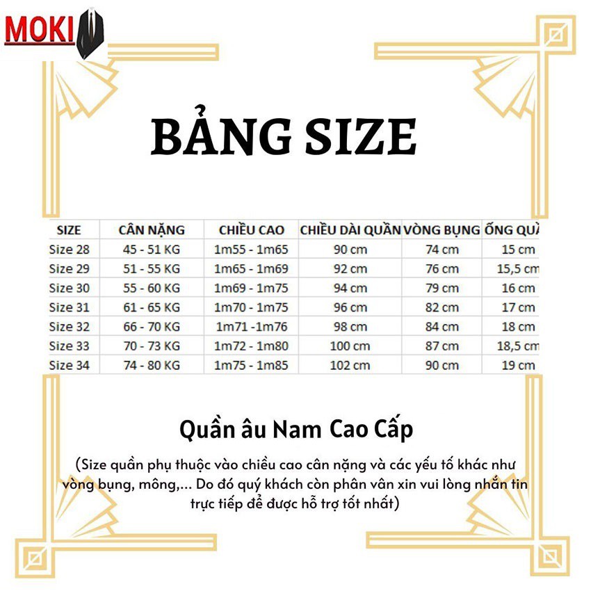 Quần âu nam kẻ sọc MOKI chất vải cotton cao cấp , chuẩn thiết kế hàn quốc, cực tôn dáng, lịch sự, trẻ trung