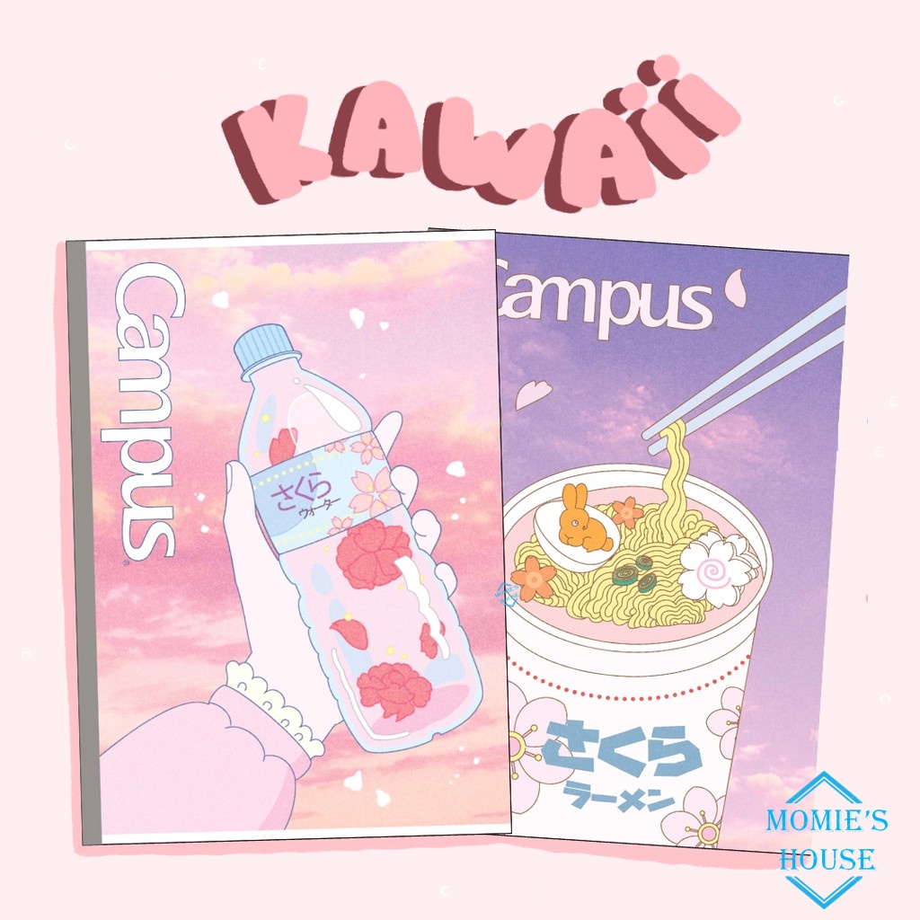 Vở Kẻ Ngang Campus Có Chấm Kawaii 200 Trang Công Nghệ Nhật Bản, Thiết Kế Bắt Mắt Sáng Tạo
