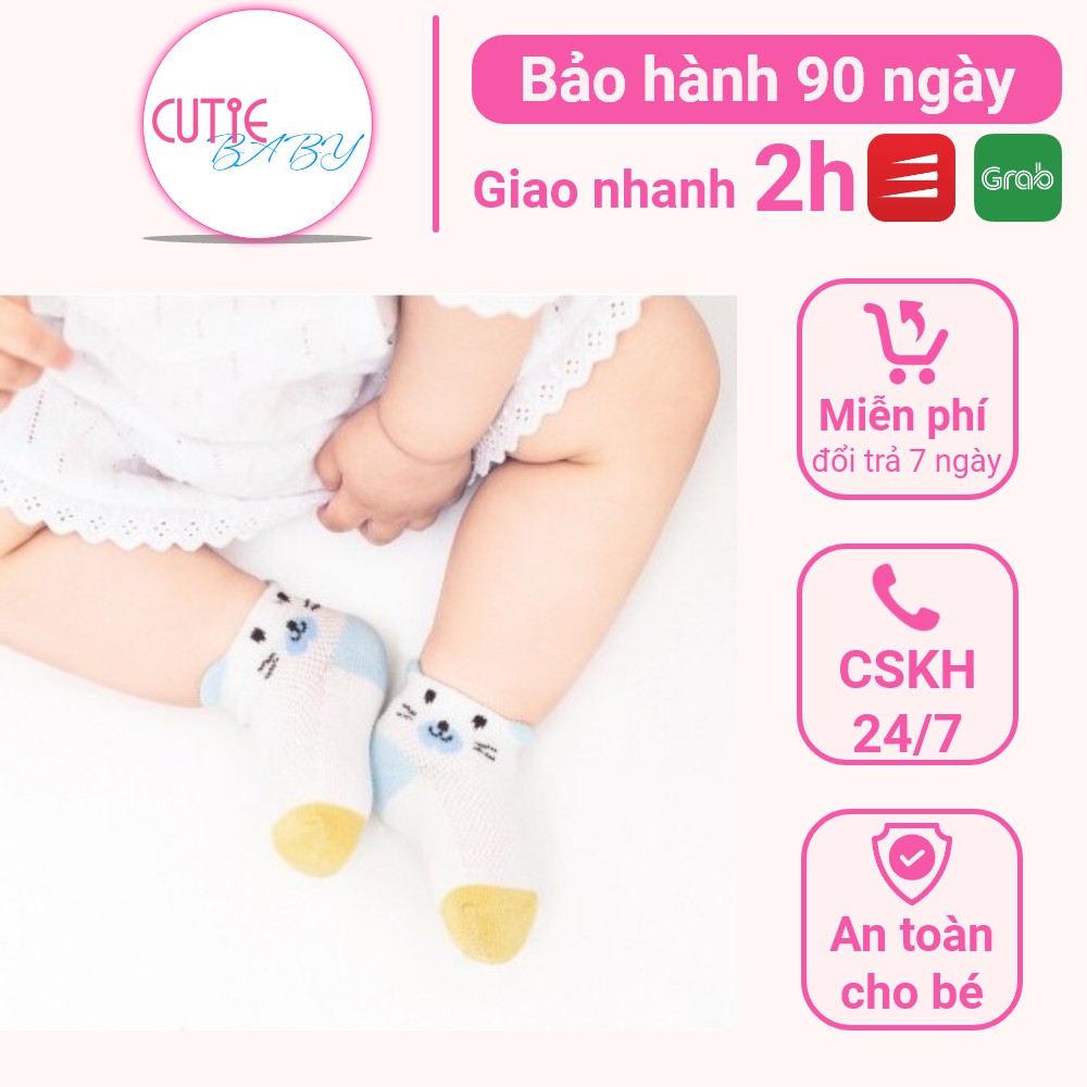 Set 5 tất vớ chân cho bé sơ sinh, bé trai, bé gái - tất lưới cho bé từ 0 tháng đến 3 tuổi - Tất em bé kids socks