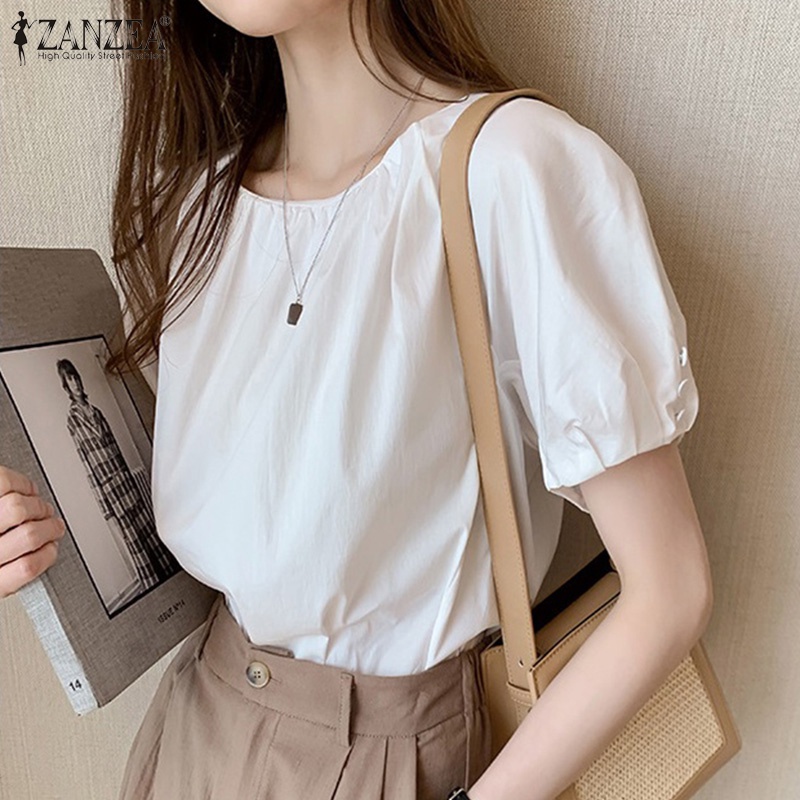 Áo tay lửng Zanzea cổ tròn phong cách Hàn Quốc trẻ trung sành điệu cho nữ