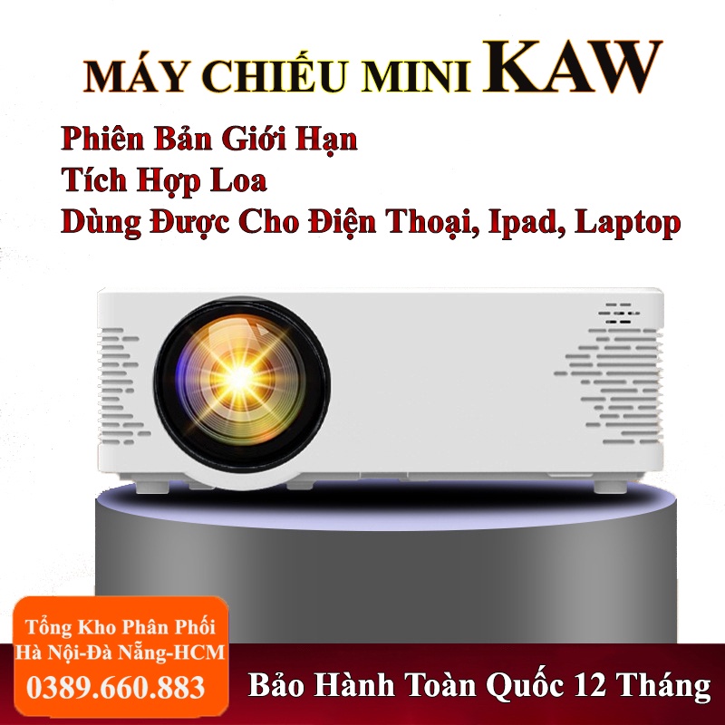 Máy chiếu mini KAW K550 Độ Phân Giải 1080P 120Inch Kết Nối Đa Thiết Bị