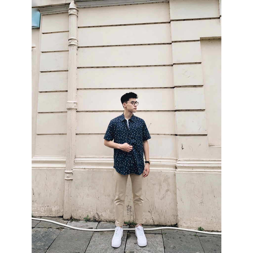 Áo sơ mi nam 360 BOUTIQUE ngắn tay họa tiết - SDBTK218-7 | BigBuy360 - bigbuy360.vn