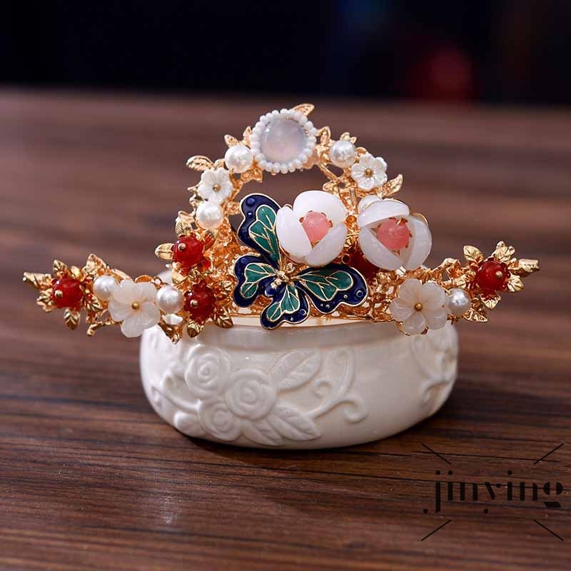 GETNOIVAS Bộ Phụ Kiện Trang Trí Tóc Phong Cách Cổ Trang Trung Hoa Tiện Dụng