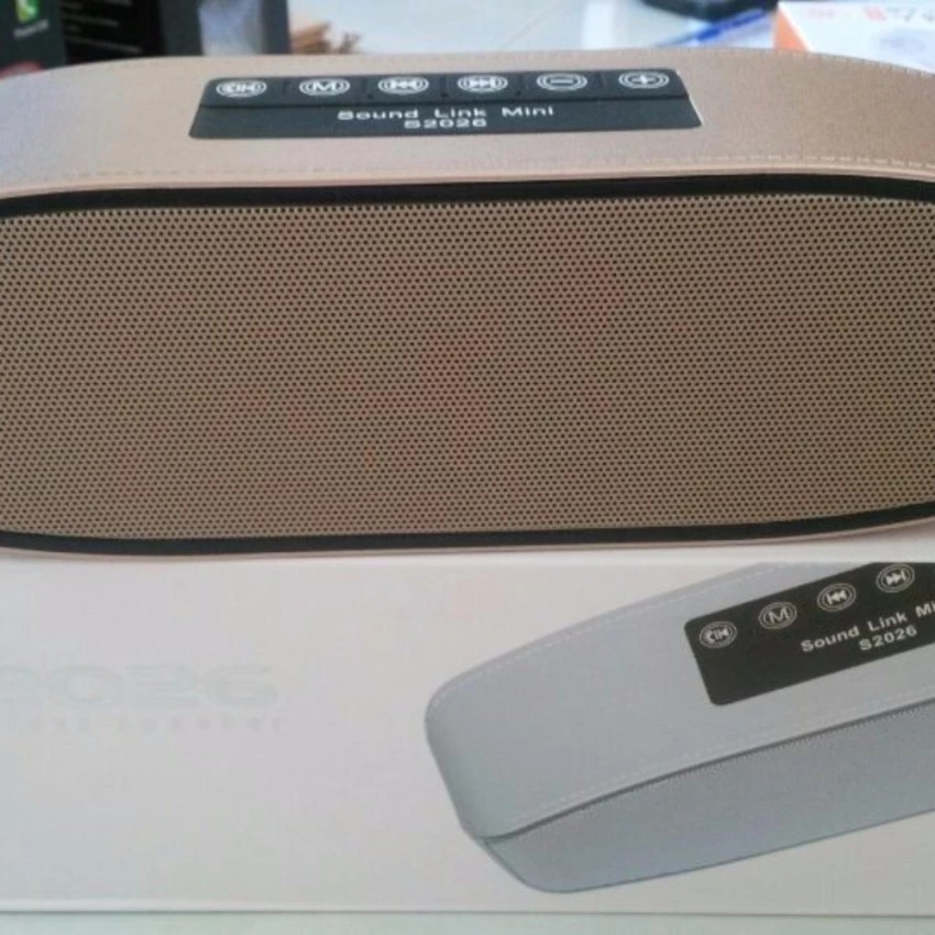 Loa bluetooth S2026 (vàng nâu) - Nghe Nhạc Cực Ấm mã SP RS6775 TLM-667
