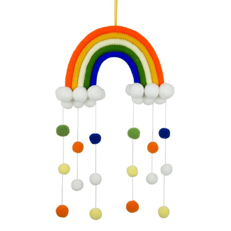 Dây Treo Tường Trang Trí Hình Cầu Vồng Thủ Công Phong Cách Bắc Âu Dành Cho Phòng Trẻ Em