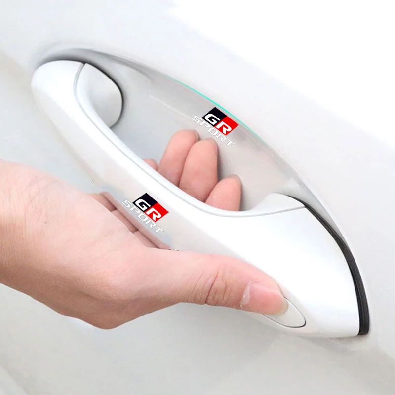 Bộ 8 Miếng Phim Trong Suốt Dán Tay Nắm Cửa Xe Hơi Toyota GR Gazoo Racing Rush Camry Rav4 Yaris Prius VIos Yaris Corolla Cross Wish Revo CHR Avanza Fortuner