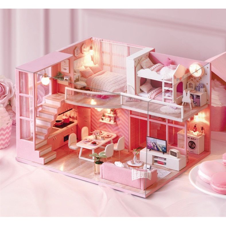 Mô Hình Lắp Láp Nhà Búp Bê DIY - Ngôi Nhà Mơ Ước Tùy Chọn Mẫu