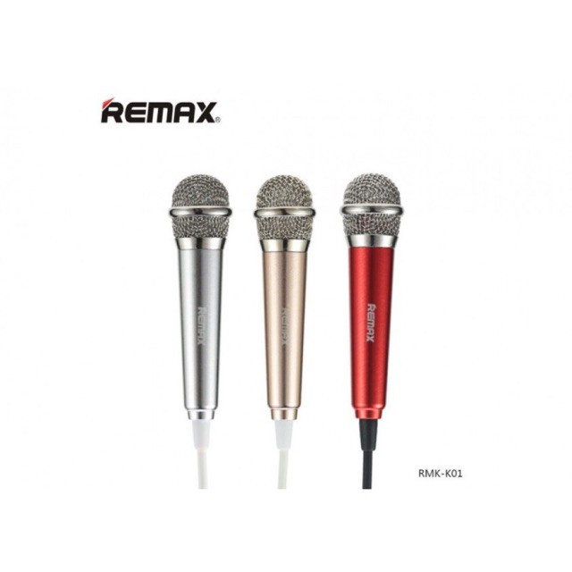 Mic Hát Karaoke Mini Remax RMK-K01 Microphone Iphone IOS Hoặc Android Bảo Hành Toàn Quốc