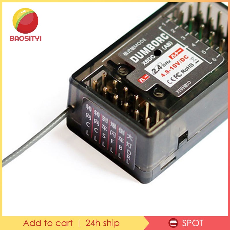 Hệ thống thu tín hiệu radio 2.4G 6 kênh X6DC cho xe điều khiển X4 X5 X6