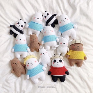 Gấu Len Nhồi Bông - Thú Bông Len Handmade Đan Móc Thủ Công Bằng Tay