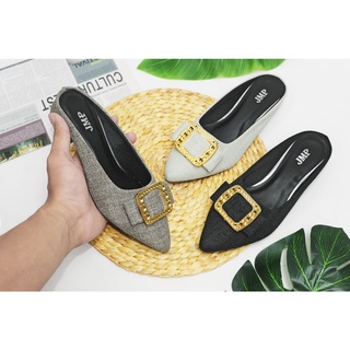 Giày sục đính khóa cao 2cm de748 - jmp