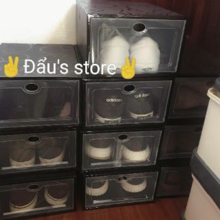 Hộp đựng giày đen Hoa Văn