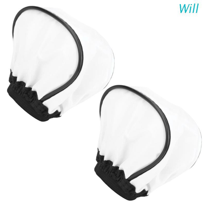 Will 2 Pieces Foldable Mini Softbox Diffuser Soft Box for EOS DSLR Speed Light, White
