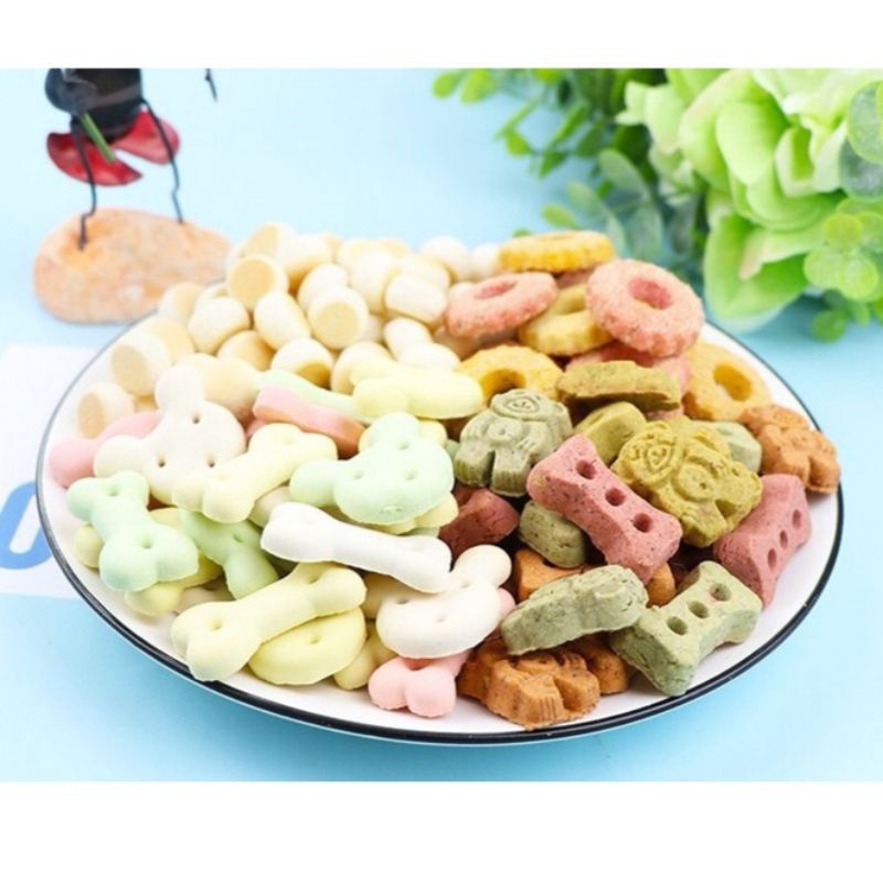Bánh thưởng Canxi sữa dê thơm miệng sạch răng bổ sung dinh dưỡng cho chó mèo