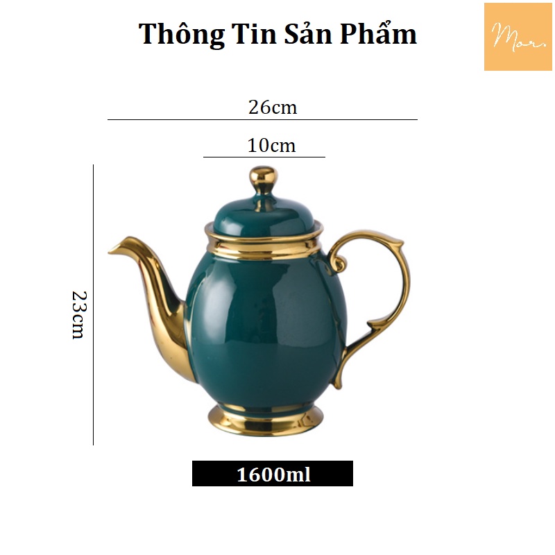 Ấm trà sứ cao cấp - 1.6L