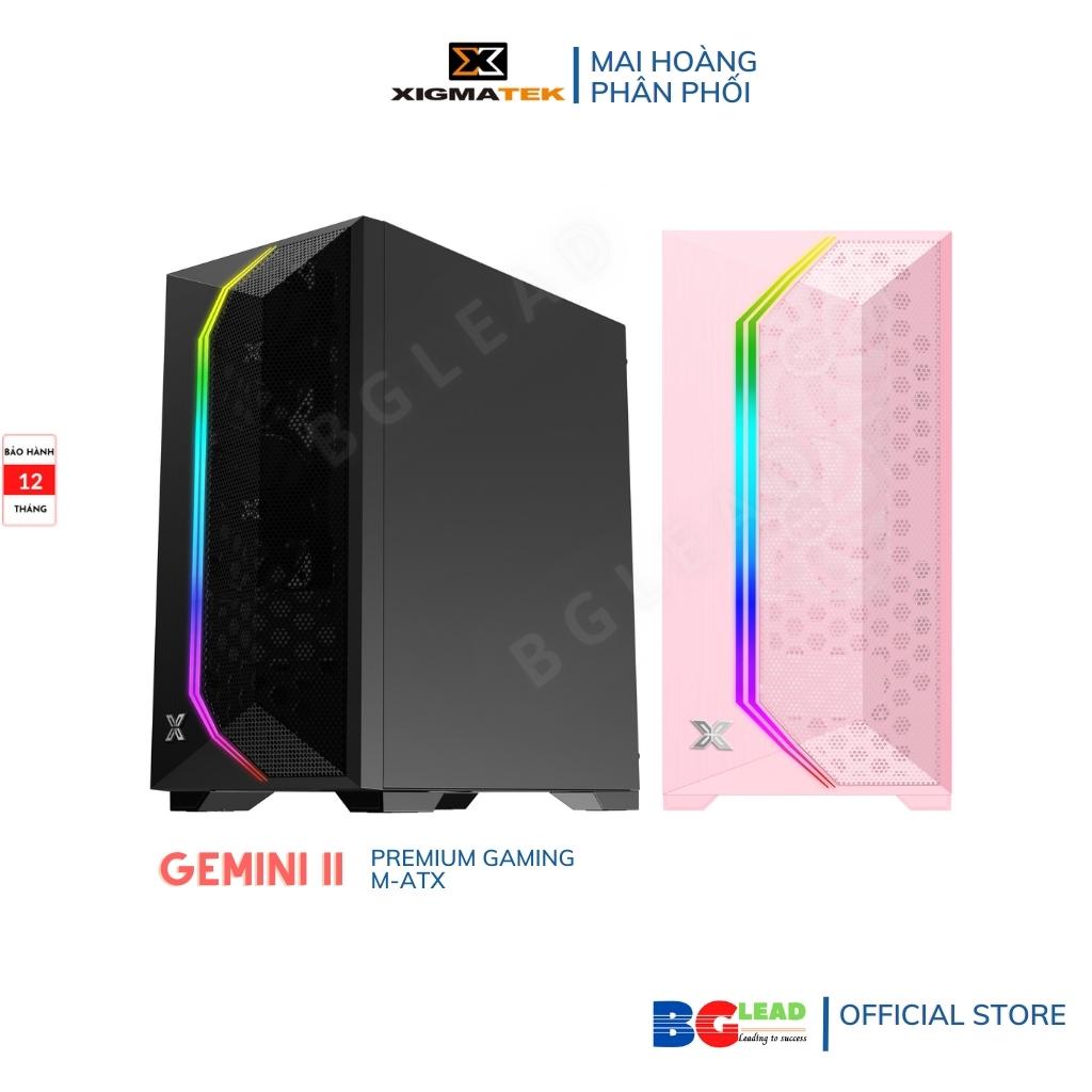 Vỏ case máy tính (Thùng máy tính) XIGMATEK GEMINI II PREMIUM GAMING M-ATX (Black / Artic / Orange / Year of Tiger)