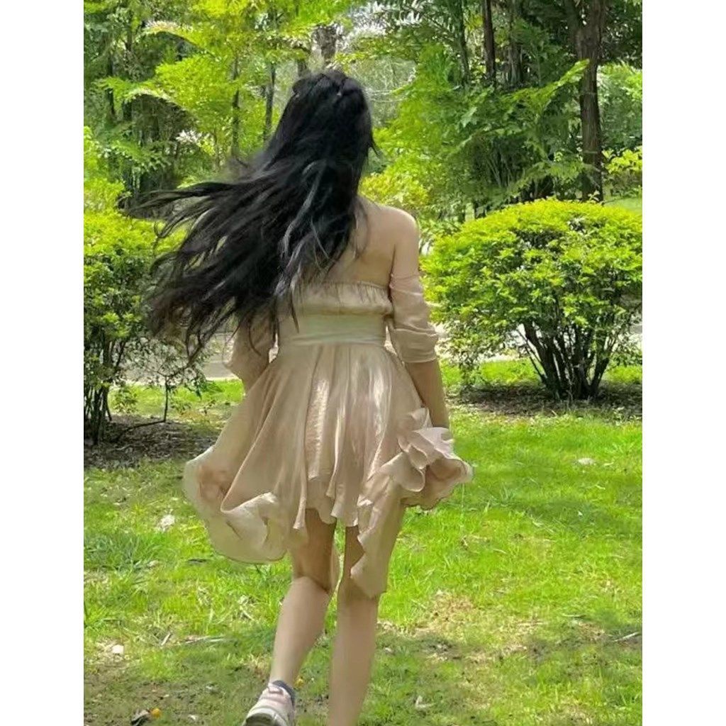 Đầm Ngắn Dáng Chữ a Hai Dây Phong Cách Thời Trang Mùa Hè Gợi Cảm Hàng Mới