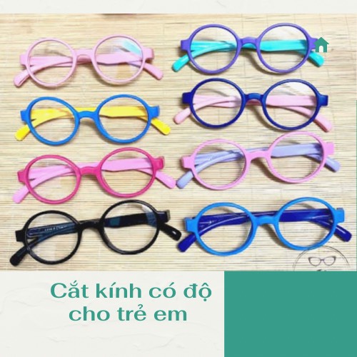 KÍNH CẬN TRẺ EM- GỌNG NHƯA DẺO DÁNG TRÒN MÃ SỐ 8146-BÉ GÁI BÉ TRAI 1 tuổi 2 tuổi 3 tuổi 4 tuổi 5 tuổi 6 tuổi