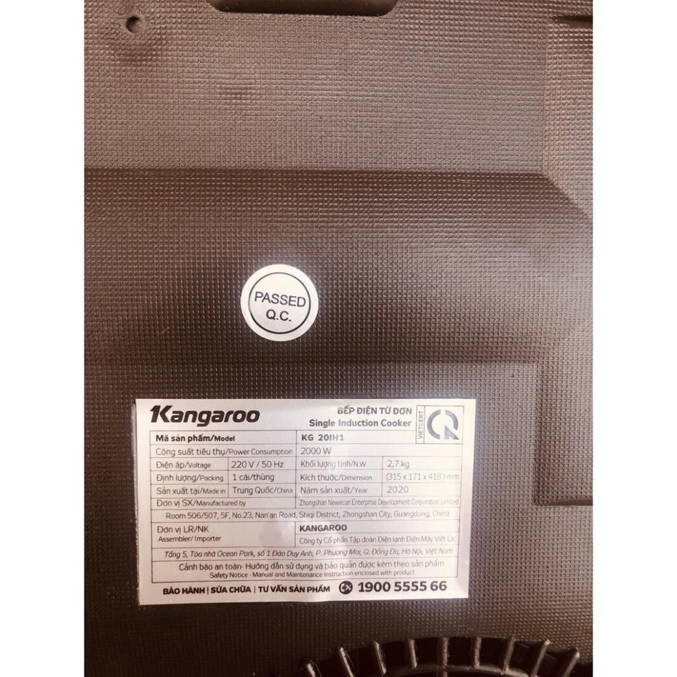 [LN123]  Bếp từ đơn phím cơ Kangaroo KG 20IH1 công suất 2000W tặng kèm nồi