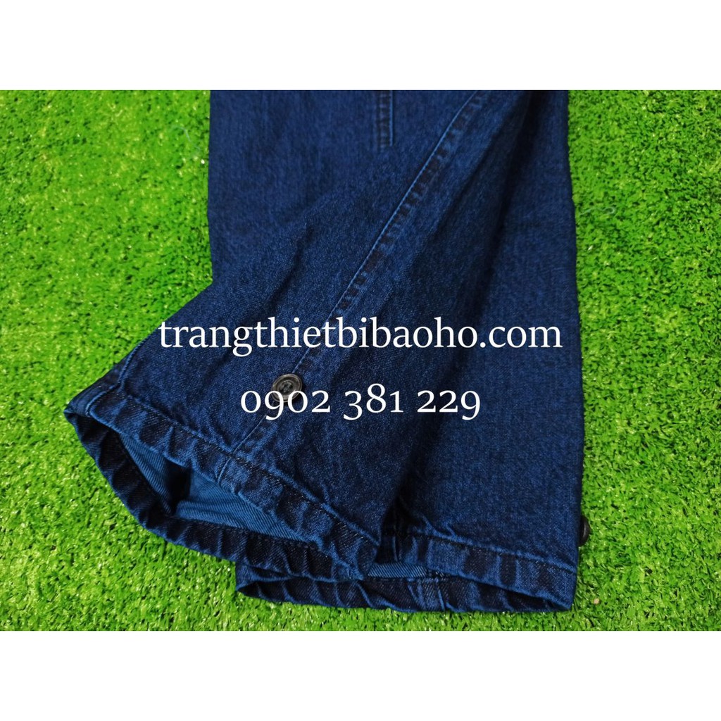 Quần áo jean điện lực vải cotton cao cấp túi hộp xanh đen - (size từ 45kg - 92kg)