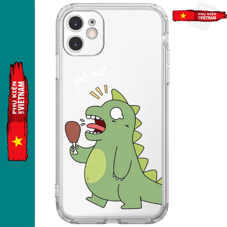 Ốp lưng iphone 6, 6s plus, 7 8 Plus, X, XS, XR, XSMAX, 11 , 12, 13 PROMAX suốt trong quãng BỐ CON khủng long thời tiền s