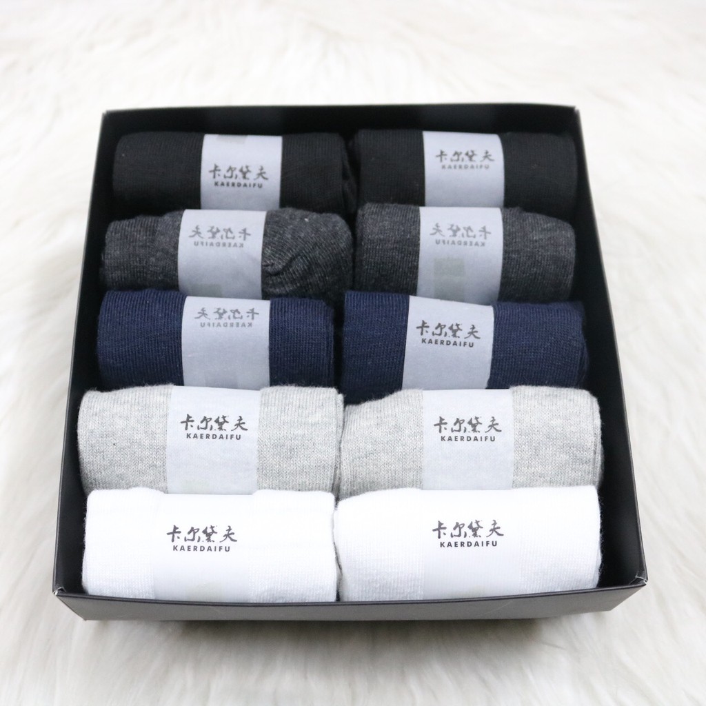 Hộp 10 đôi vớ chống hôi chân cổ ngắn - cổ cao nam | tất chống thối cổ thấp