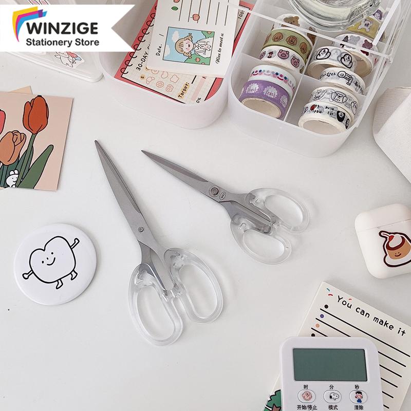 Winzige Kéo cắt giấy cán cầm trong suốt tiện dụng dụng cụ cắt giấy