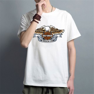Áo Thun Cotton Tay Ngắn In Logo Harley Davidson Thời Trang