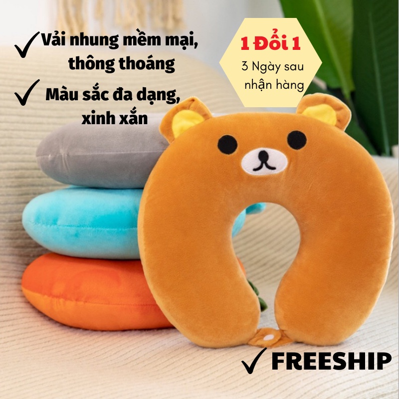 Gối Chữ U Kê Cổ, Gối Kê Cổ Mềm Mại Lót Bông Gòn - KHO GIA DỤNG TRẦN PHÚ