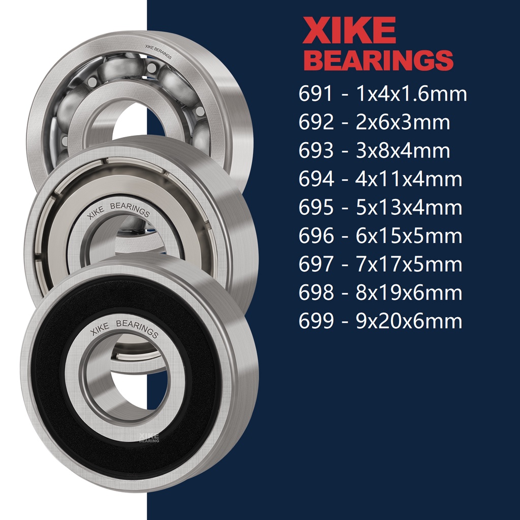 XiKe 691 692 693 694 695 696 697 698 699 2RS / ZZ / Vòng bi rãnh sâu mở
