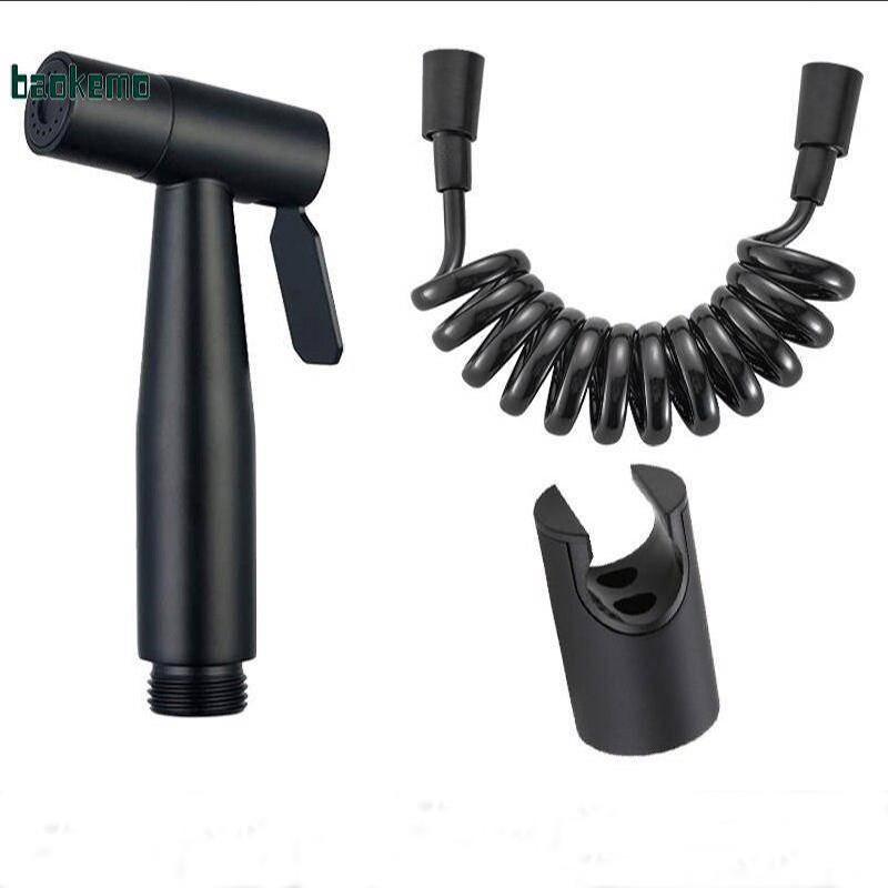 Baokemo Bộ Vòi Xịt Toilet Bằng Thép Không Gỉ SUS304 Màu Đen