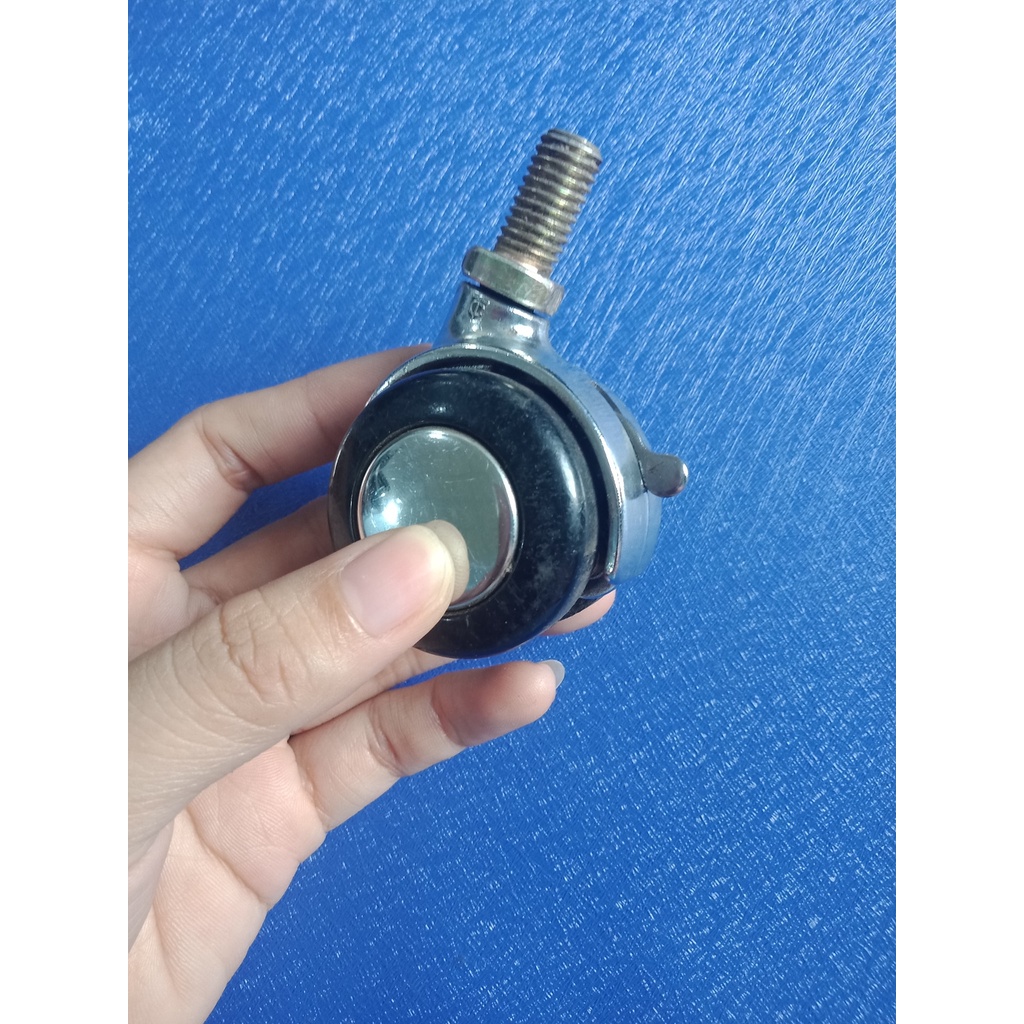 Bánh Xe Lăn Inox Chốt Vặn Khoá Hãm - Bánh Xe Inox Có Khoá An Toàn Dùng Cho Bàn Ghế, Tủ