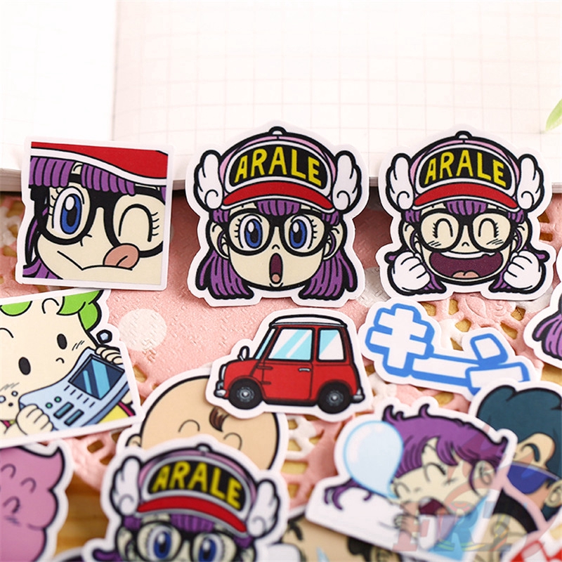 ❀ Arale Q-1 Diary Giấy và decal dán tường ❀ 39Pcs/set Anime Album Scrapbooks Mixed DIY Decor Stickers ML06757