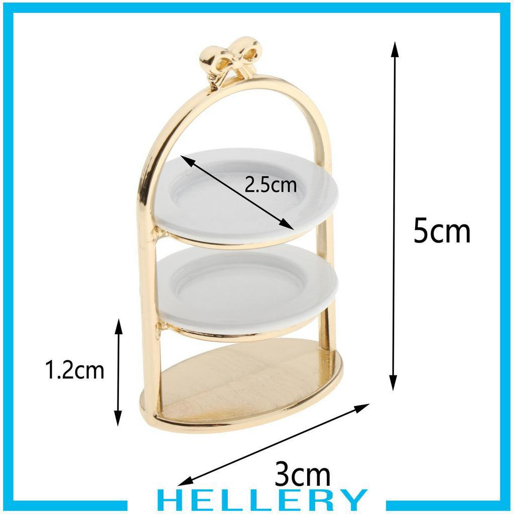 [HelleryVN] Giá Đỡ Bánh Mì Tráng Miệng 3 Tầng Màu Vàng Kim Thu Nhỏ 1: 12 Dành Cho Nhà Búp