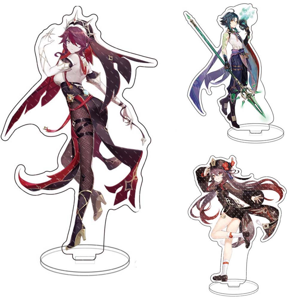 Mô hình nhân vật hoạt hình Genshin Impact có giá đỡ bằng acrylic để bàn trang trí