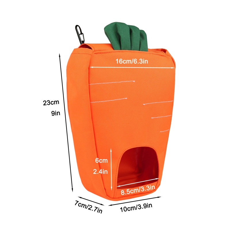 Túi Đựng Thức Ăn Hình Cà Rốt Cho Thú Cưng