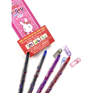 Bút nước ttoru ngòi 0.4mm- mực xanh, tím, đỏ, đen