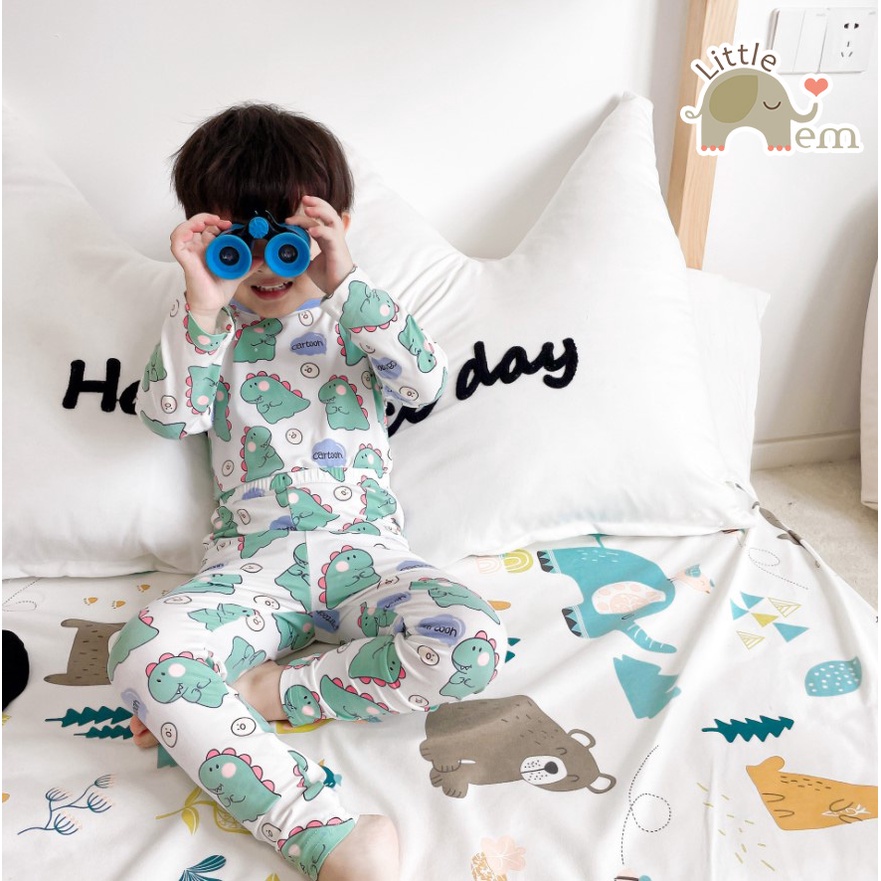 Bộ đồ bé gái Cotton xuất Nhật dài tay _ Cute Cartoon