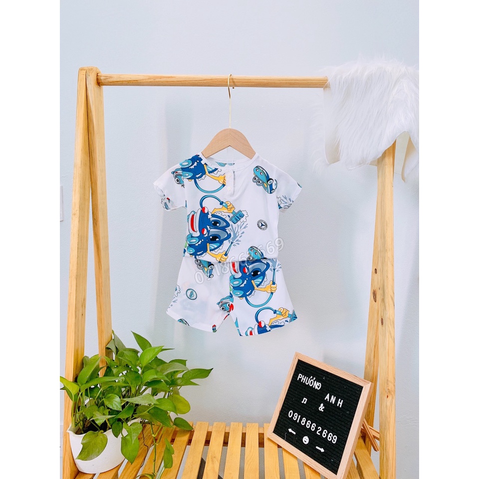 Bộ cộc bé trai, vải lanh( tole) loại 1 size 5- 22 kg