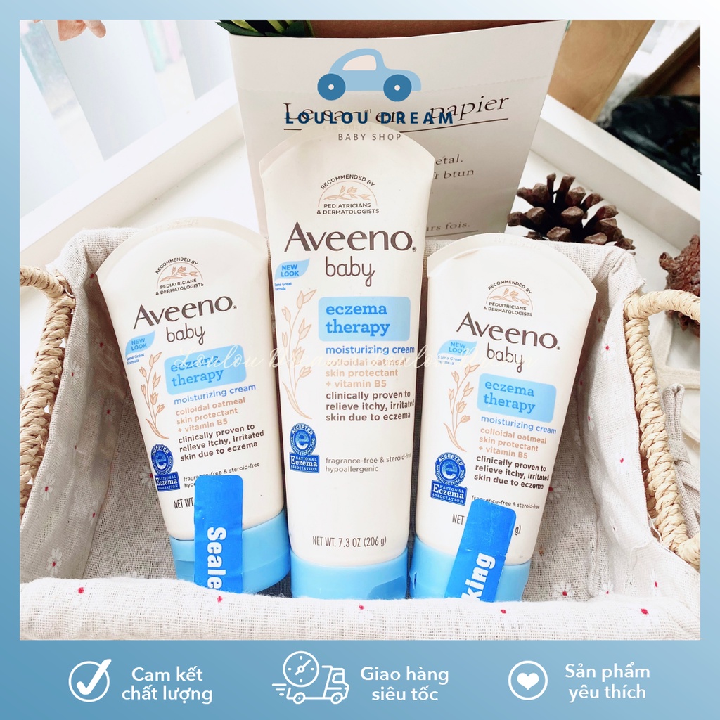 Kem chàm Aveeno Baby Eczema Therapy Moisturizing Cream kem dưỡng ẩm lành tính cho bé giảm chàm sữa