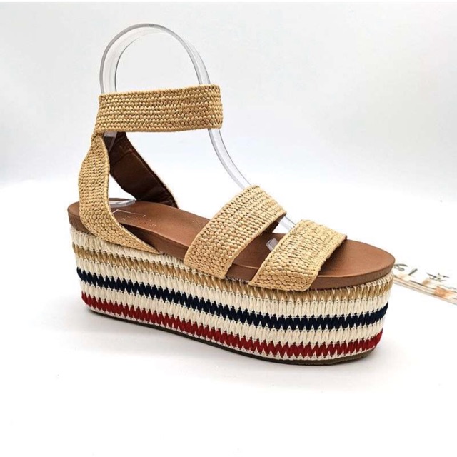 [order] giày sandal cói đế bánh mỳ 8cm xuất khẩu mẫu mới 2020