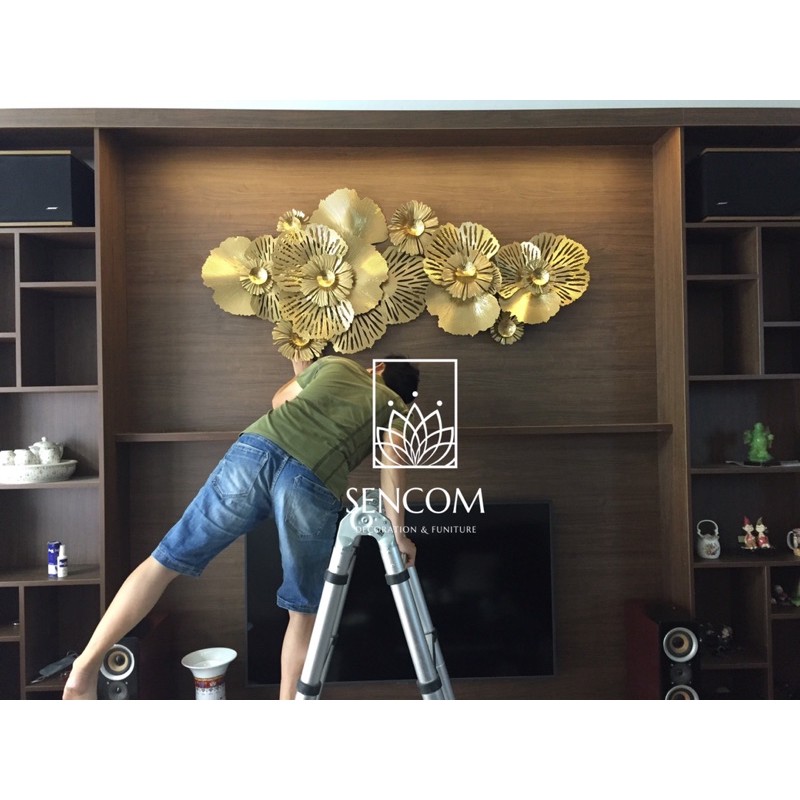 Tranh Sắt Treo Tường Nghệ Thuật ,Tranh Decor Trang Trí Hoa Mai 1m5  Mã 951